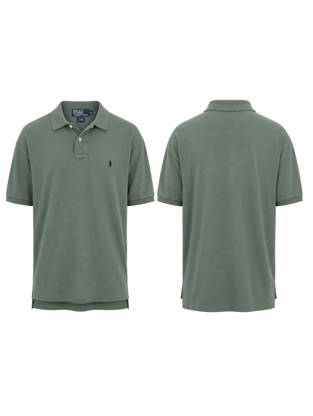 Polo by Ralph Lauren Men's Dusty Green Iconic Mesh Golf Shirt - XL